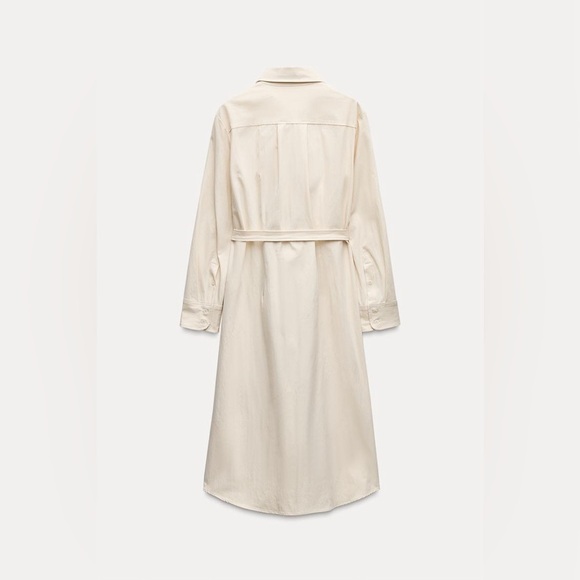 Chic Cream Button-Down Dress - Picture 5 of 8